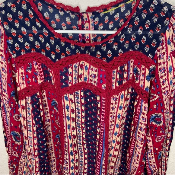Anthropologie Maeve Gretchen Patchwork Blouse Size Medium - Picture 4 of 11